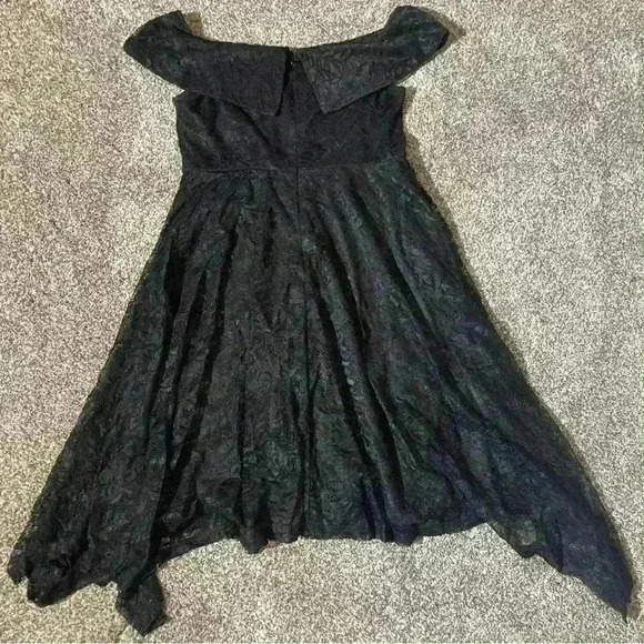 JASAMBAC Women's Off Shoulder Cocktail Dress Black Lace- M - Picture 6 of 6